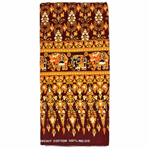 Thai Cloth Fabric Sarong - Thai Siam Classic Brown