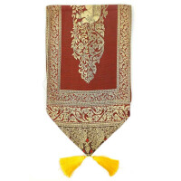 Fabric Runner with Tassels & Elephant Pattern 23x200cm
