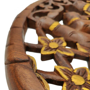Thai Teak Wood Carving Elephant Chang Ø 60cm