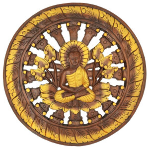 Thai Teak Wood Carving Buddha Ø 60cm