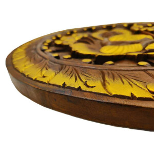 Scultura in legno tailandese di teak buddha Ø 60cm