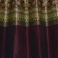 Thai Silk Curtain with Elephant Pattern & Eyelets