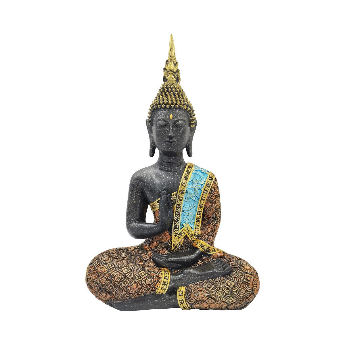 Buddha Statue Deko Figur Amithaba sitzend 40 cm hoch