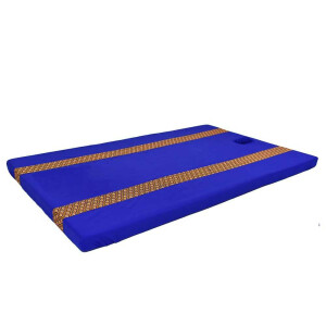 Lenzuolo trapuntato Sarong thailandese blu con foro per il viso 80 cm