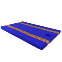 Lenzuolo trapuntato Sarong thailandese blu con foro per il viso 80 cm
