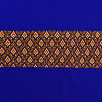 Lenzuolo trapuntato Sarong thailandese blu con foro per il viso 80 cm