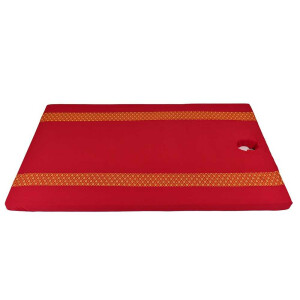 Lenzuolo trapuntato Sarong thailandese rosso con foro per...