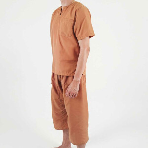 Set di abbigliamento per clienti trad. Pantaloni + camicia, beige-marrone
