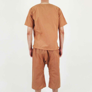 Set di abbigliamento per clienti trad. Pantaloni + camicia, beige-marrone
