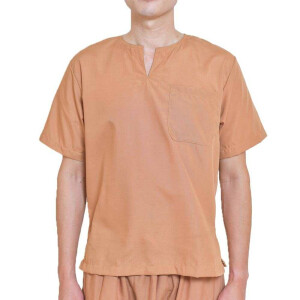 Set di abbigliamento per clienti trad. Pantaloni + camicia, beige-marrone Taglia: 2XL