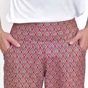 Hose mit bunten Thai Sarong Mustern für Thaimassage