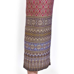 Hose mit bunten Thai Sarong Mustern für Thaimassage