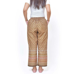 Hose mit bunten Thai Sarong Mustern für Thaimassage
