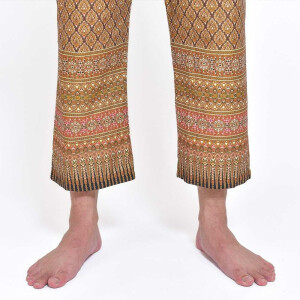 Hose mit bunten Thai Sarong Mustern für Thaimassage