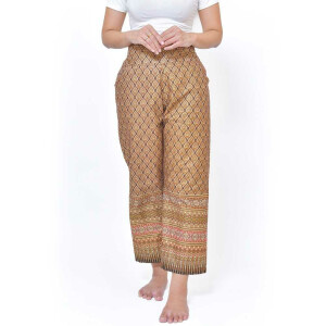 Hose mit bunten Thai Sarong Mustern für Thaimassage