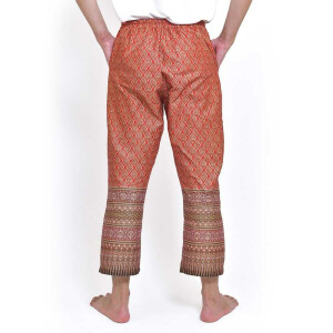 Hose mit bunten Thai Sarong Mustern für Thaimassage