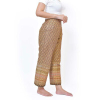 Hose mit bunten Thai Sarong Mustern für Thaimassage