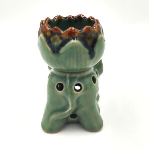 Lamp for scented oil made of ceramic for tea light Elephant Lotus