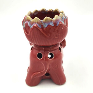 Lamp for scented oil made of ceramic for tea light Elephant Lotus