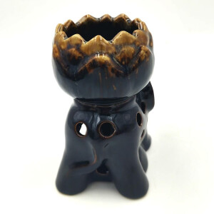 Lamp for scented oil made of ceramic for tea light Elephant Lotus