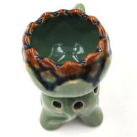 Lamp for scented oil made of ceramic for tea light Elephant Lotus