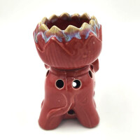 Lamp for scented oil made of ceramic for tea light Elephant Lotus
