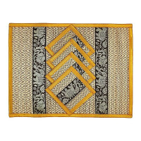 Thai Table Set Coasters Place Set 8 Piece Bast with Elephant Pattern