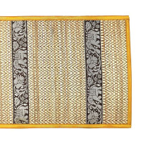 Thai Table Set Coasters Place Set 8 Piece Bast with Elephant Pattern