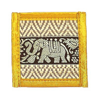 Thai Table Set Coasters Place Set 8 Piece Bast with Elephant Pattern