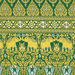 Thai Cloth Fabric Sarong - Thai Siam Elefants Premium