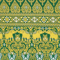 Thai Cloth Fabric Sarong - Thai Siam Elefants Premium