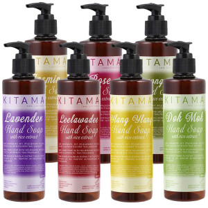 Set: 7 saponi liquidi thailandesi con estratto di riso 500ml