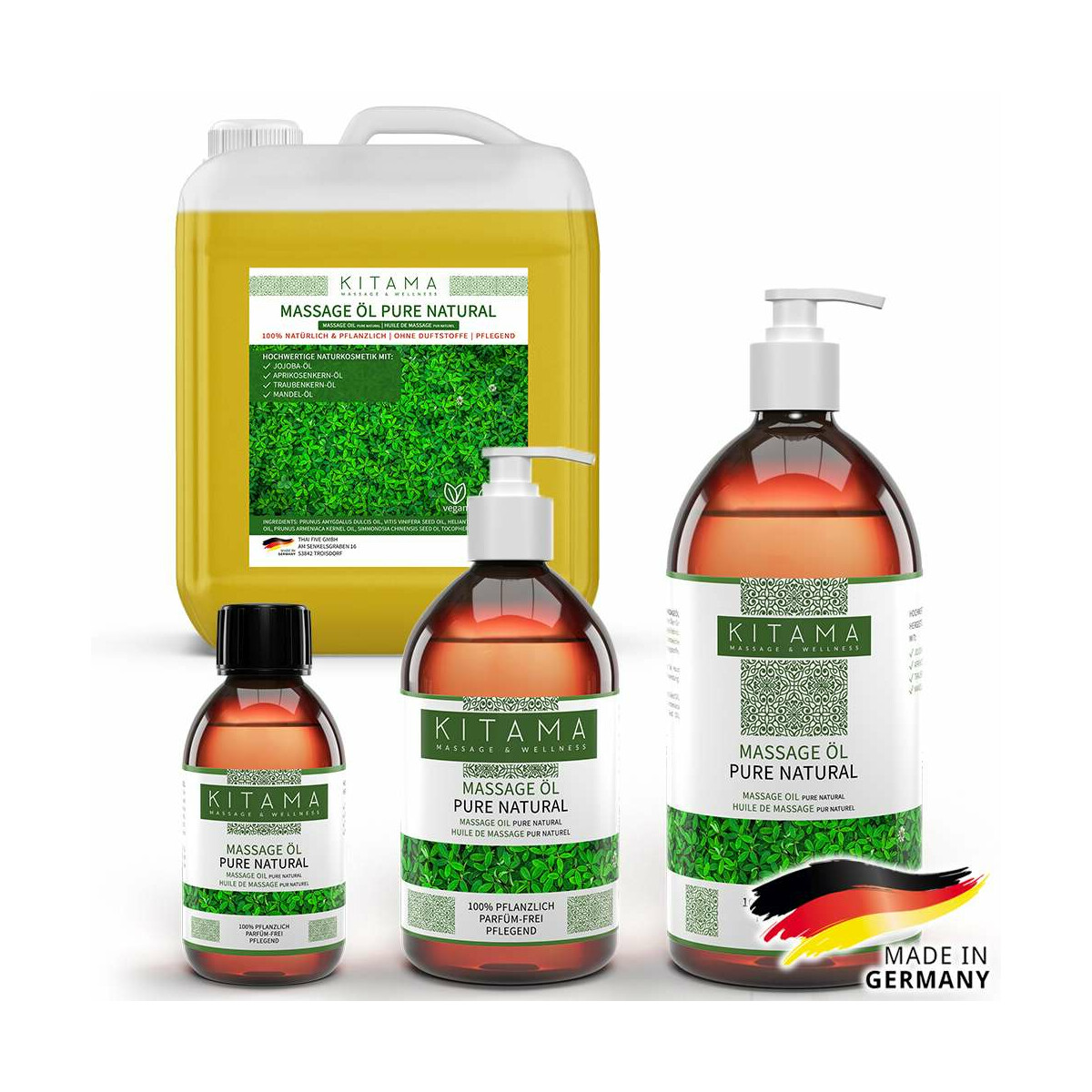 Olio da massaggio Pure Natural - 100% naturale e senza...