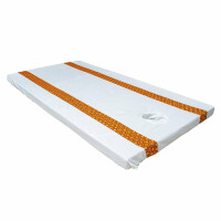 Fitted Bed Sheet Thai Sarong White with Face Hole 120 cm