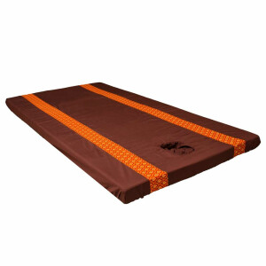 Fitted Bed Sheet Thai Sarong Brown with Face Hole 100 cm