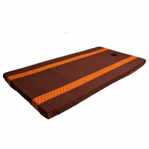 Fitted Bed Sheet Thai Sarong Brown with Face Hole 100 cm