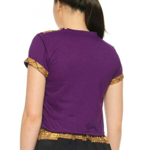 T-shirt da donna per massaggio thailandese con motivo tradizionale, slim fit