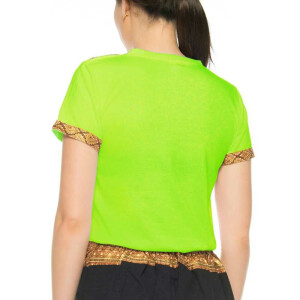 T-shirt da donna per massaggio thailandese con motivo tradizionale, slim fit
