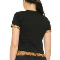 T-shirt da donna per massaggio thailandese con motivo tradizionale, slim fit