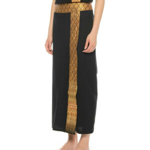 Damen Hose / Rock mit traditionellem Thai Muster Farbe: Schwarz