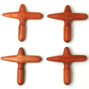 Massage-Hilfe aus Holz, Form: Kreuz