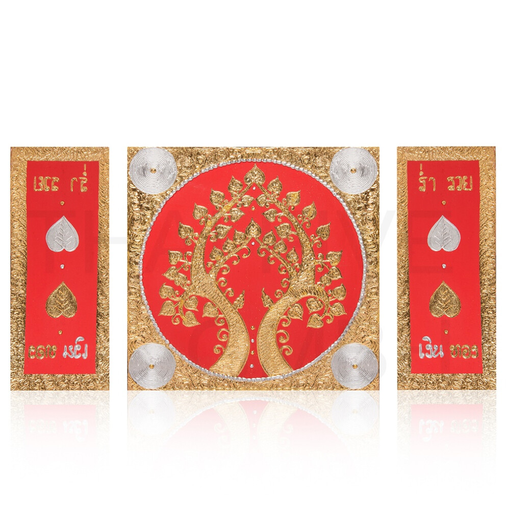 Thai structure picture 3-piece Red - 90 x 50 cm - No. 4