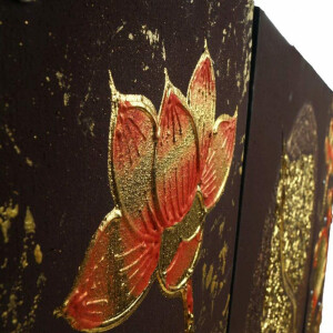 Thai Struktur Bild 3-teilig braun - 90 x 50 cm - No. 7