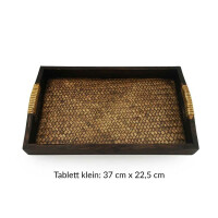 SET Thai Rattan Bamboo Serving Tray Breakfast Tray