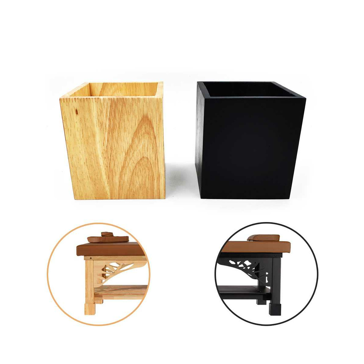 10cm massage table adapters for a working height of 75cm