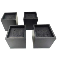 10cm Massageliegen-Adapter für eine Arbeitshöhe von 75cm Schwarz