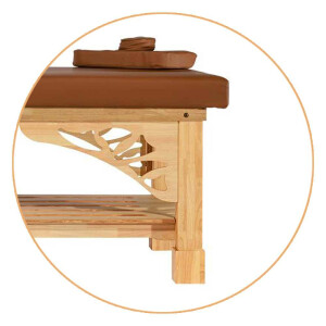 10cm massage table adapters for a working height of 75cm Bright (clear lacquer)