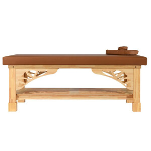 10cm massage table adapters for a working height of 75cm Bright (clear lacquer)