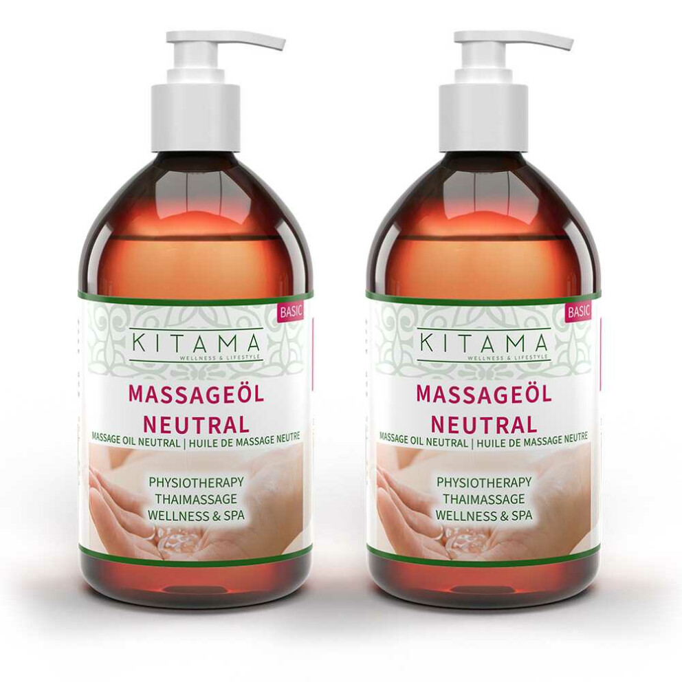Massageöl neutral ohne Duft 1000ml (2 x 500ml)
