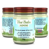 Balsamo per massaggi alle erbe thailandesi - Gelsomino (bianco)